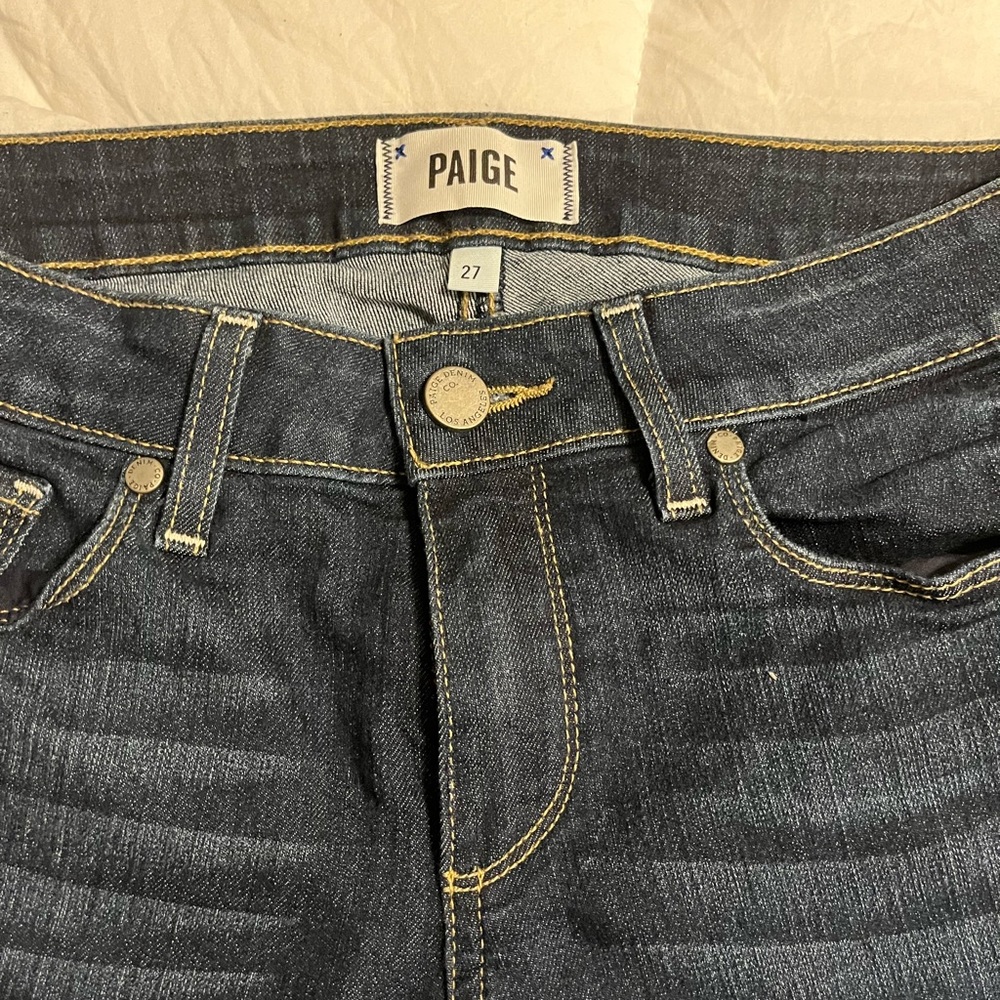 Paige Kylie Crop Jeans Size 27 ‎ Womens Straight Leg Blue Stretch Denim - Picture 7 of 7